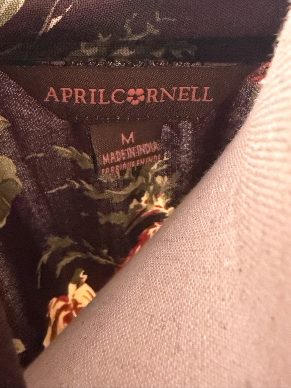 April Cornell Long-Sleeve Chocolate Floral Dress - Picture 5 of 9